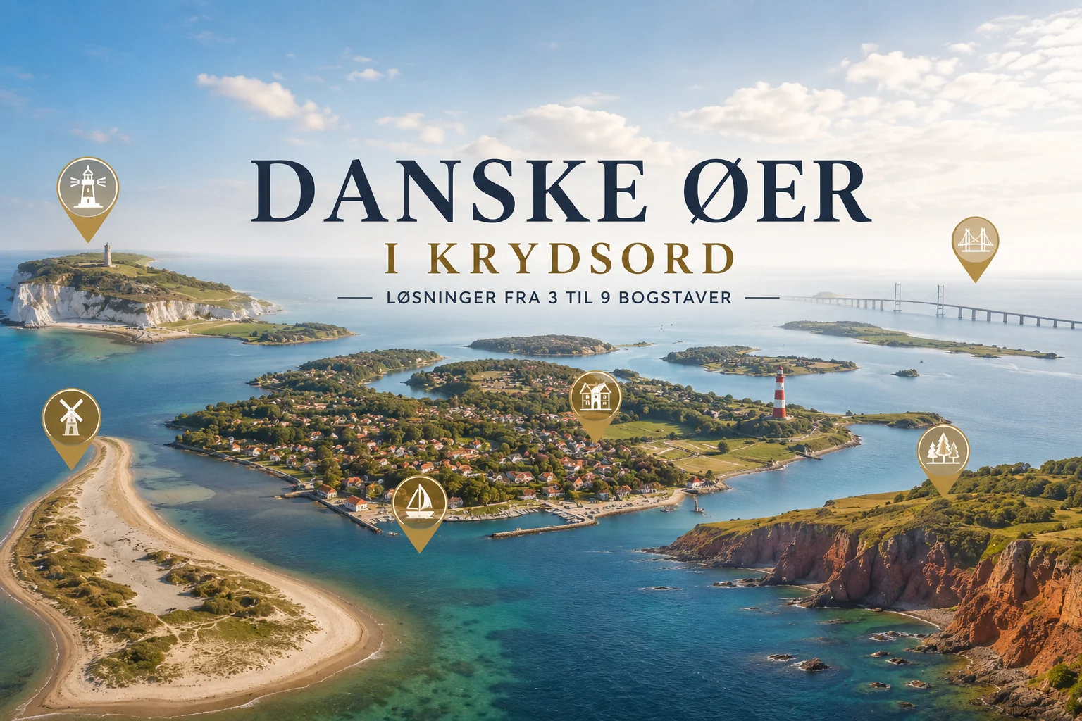 Danske Øer i Krydsord – Løsninger fra 3 til 9 Bogstaver